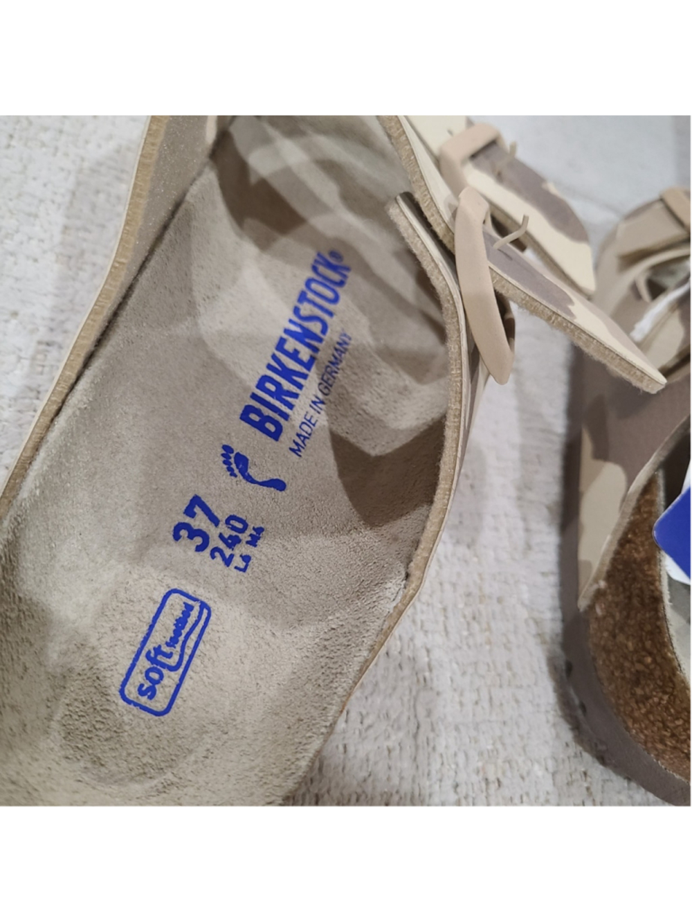 NEW Birkenstock Arizona Soft Footbed Slide Sandal Desert Soil Gray Taupe Sz 6 - Picture 11 of 12